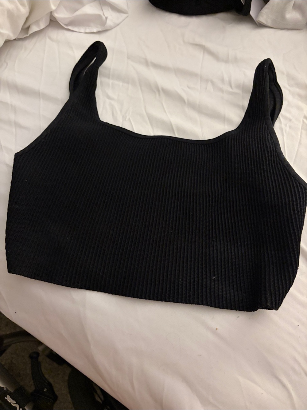 Aritzia Babaton Black Ribbed Tank Top - Women